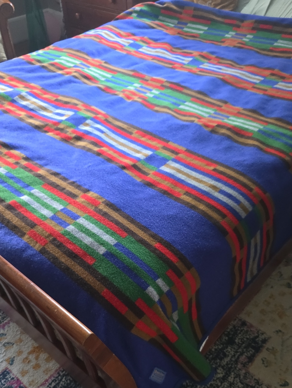 Pendleton Woolen Mills Blue Wool Throw Blanket